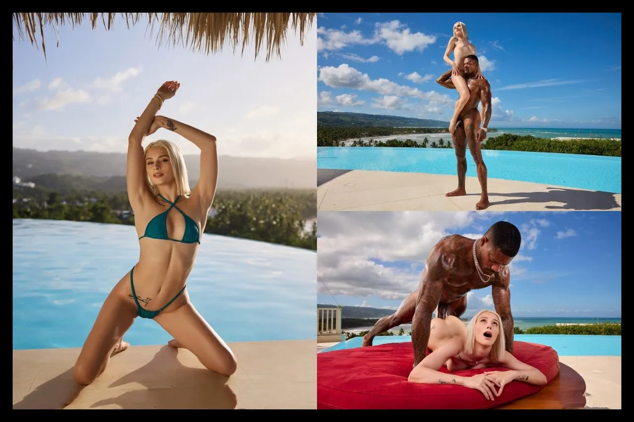 淘氣金髮美女偷偷溜出去度假，和大黑屌做愛 克里斯蒂·懷特