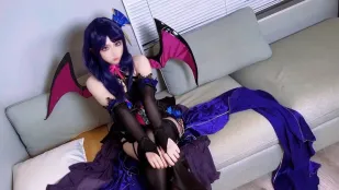 原神再次啟動雷電將軍但是同人魅魔VerCosplayCoser妹妹臨時借住我家化身魅魔勾引我做愛