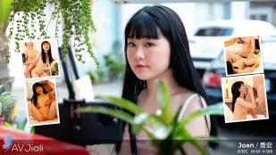 放蕩的串流女主播喬安在鏡頭前和粉絲淫亂