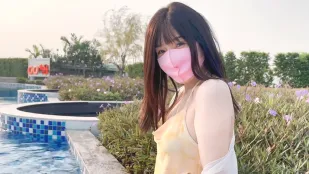 室外泳池露出 室內被內射 萌之乖乖