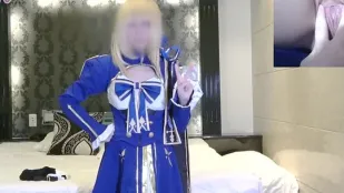 FC2PPV-4849827 細身卻有E罩杯模特兒玩FateGrandOrder美少女塞弗爾特崩潰星光鐵道同步使用透明震動棒自慰實錄