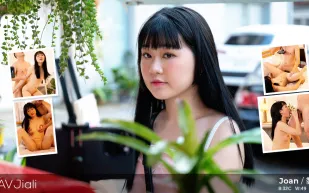 放蕩的串流女主播喬安在鏡頭前和粉絲淫亂