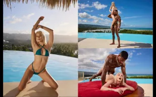 淘氣金髮美女偷偷溜出去度假，和大黑屌做愛 克里斯蒂·懷特