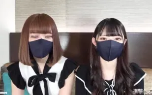FC2PPV-1879324 兩位20歲剃毛女孩進行雙重內射